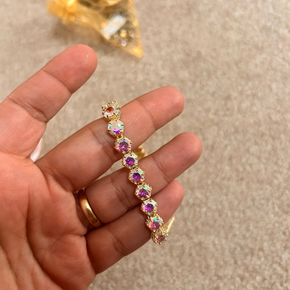 Rare!!!holographic honeycomb parklane toggle bracelet - Picture 3 of 3